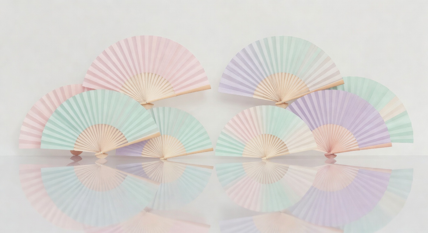 日本の扇子 — 装飾的なアクセント