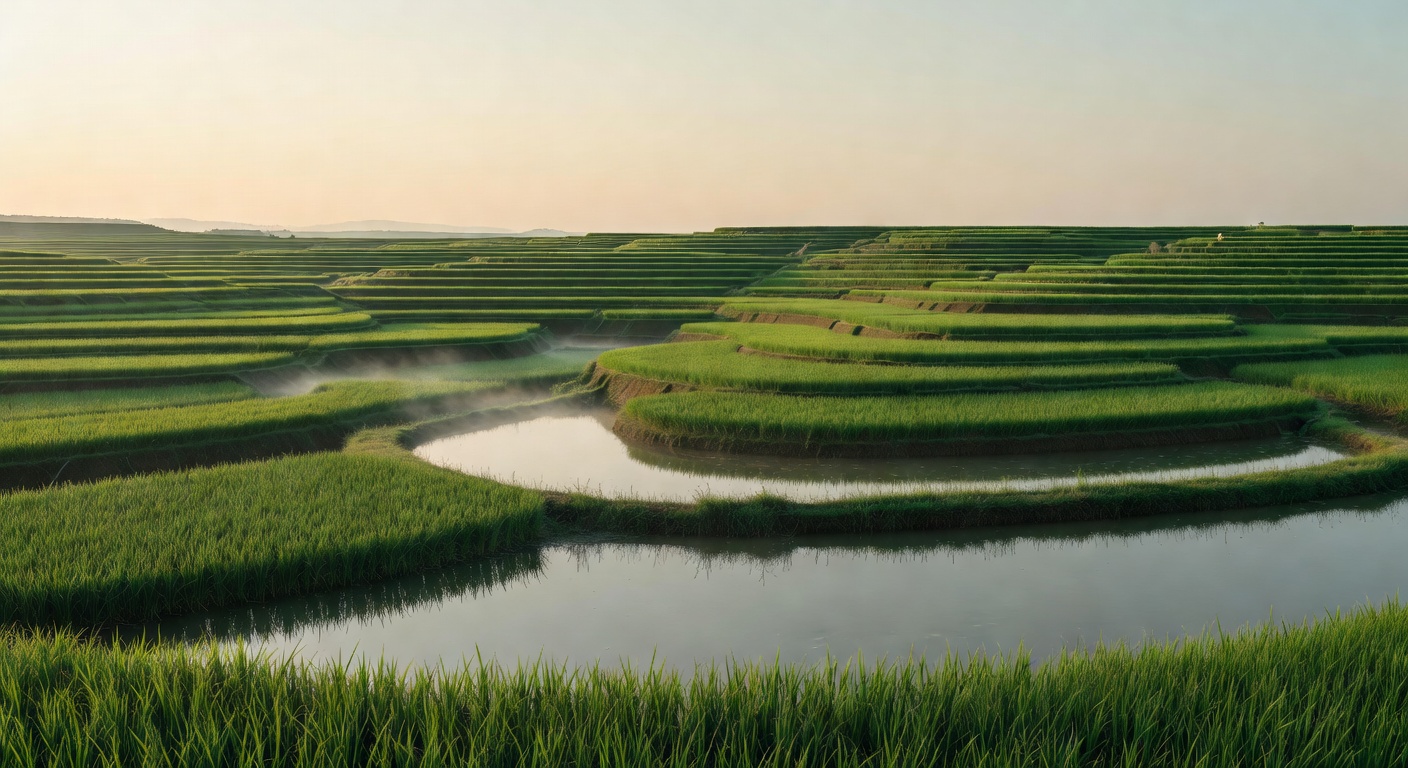 広大な田んぼの風景